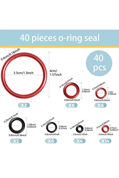 Choice 40 قطعة من حلقات O-Rings، 40 قطعة من مجموعة صيانة حلقات O-Rings المانع...