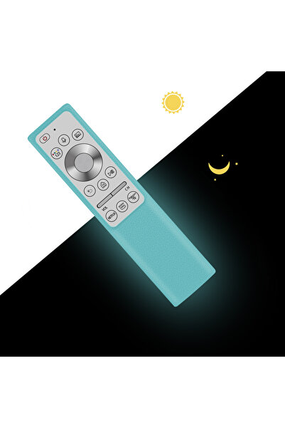 Choice غطاء سيليكون أزرق فاتح لجهاز التحكم عن بعد الذكي لتلفزيون QLED، رقم ال...