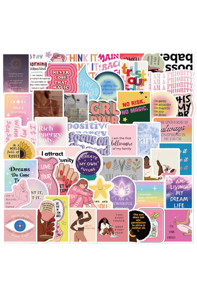 Choice ملصقات لوحة الرؤية التحفيزية متعددة الألوان، 52 قطعة، ملصقات DIY، ملصق...