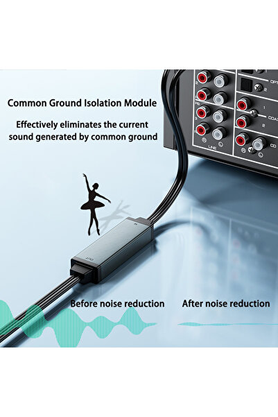 Choice eppfun AV100C RCA audio isolator common ground noise filter 3.5mm anti-interference noise cancell...