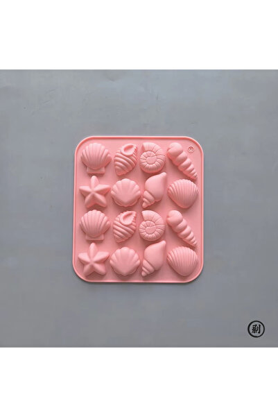 Choice قالب سيليكون للشوكولاتة على شكل حيوان بحري على شكل صدفة وردية، قالب تز...