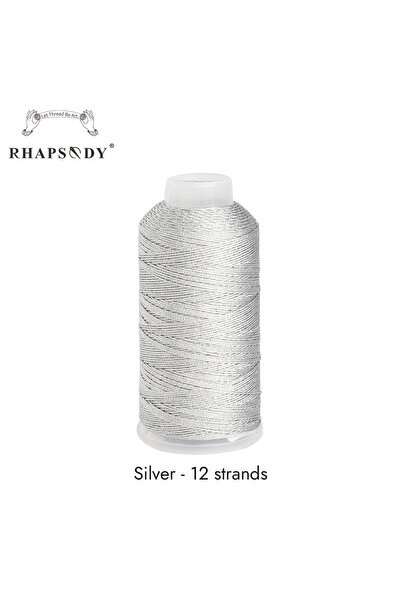 Choice 12 strands Silver Rhapsody 3/6/9/12 Strands Metallic Weaving Thread Sh...