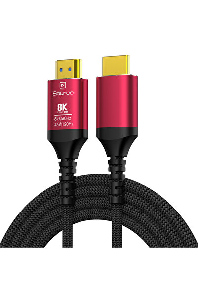 Choice كابلات الألياف الضوئية HDMI 8K بطول 30 متر و100 قدم H134R-AOC-أحمر بطو...