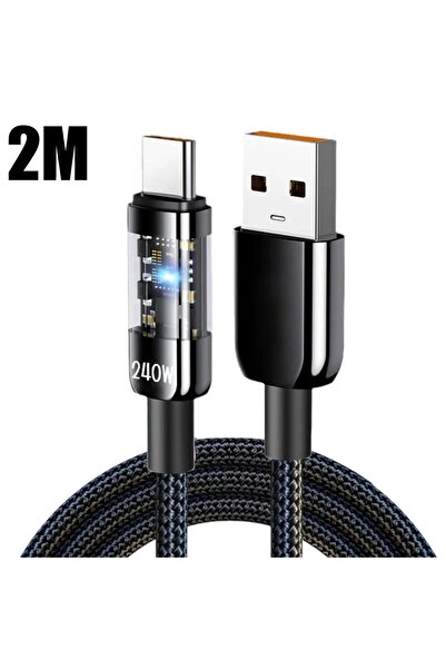 Choice كابل شحن سريع للهاتف من النوع C بقوة 240 واط، USB PD، مضفر من النايلون...