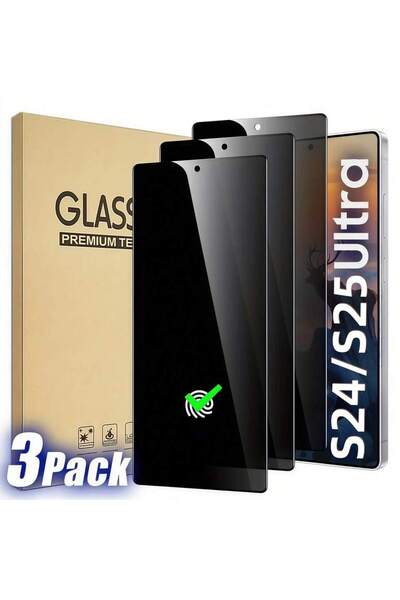 Choice5 واقي شاشة زجاجي مقوى أسود اللون، مكون من 3 قطع، لحماية الخصوصية، متوا...