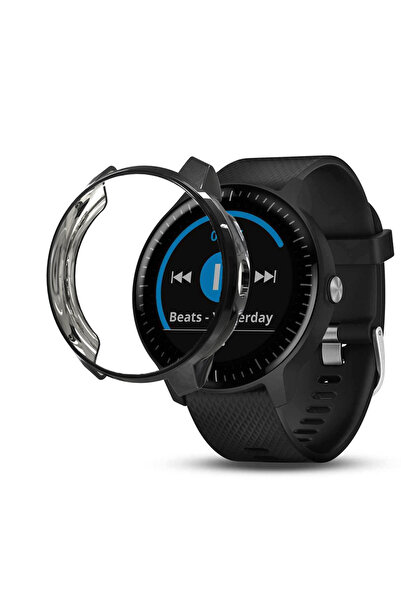 Choice غطاء حماية شاشة أسود لجهاز جارمين فيفو أكتيف 3، مصنوع من مادة TPU عالي...