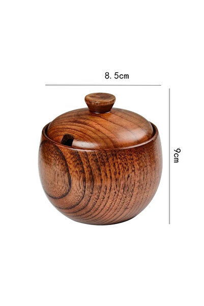 Choice Jar Wooden Salt Shaker Vintage Seasoning Jar with Lid Household Salt Cellar Sugar Spice Jar Chili Se