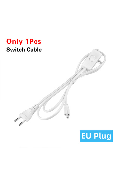 Choice مفتاح بثلاث فتحات 220 فولت، 2/3 فتحات دبوس، تيار متردد 100-240 فولت، موصل أنبوب LED T5/T8، كابل محول مصدر الطاقة مع