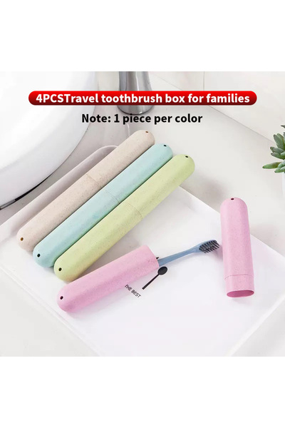 Choice 4 قطع 4 قطع/قطعتين/قطعة واحدة صندوق تخزين فرشاة الأسنان، حاوية سفر فرش...