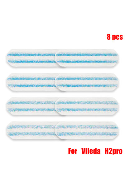 Choice 8 PCS For Vileda H2pro Robot Vacuum Cleaner Flat Mop 2pcs Replacement Parts Wipe Mop Home Rags Floo