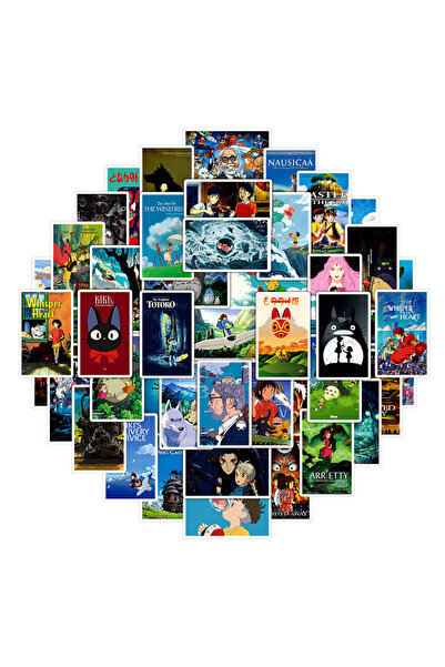 Choice 50 قطعة 100 قطعة من ملصقات الرسوم المتحركة اللامعة جيبلي هاياو ميازاكي توتورو للهواتف المحمولة وحقائب السفر