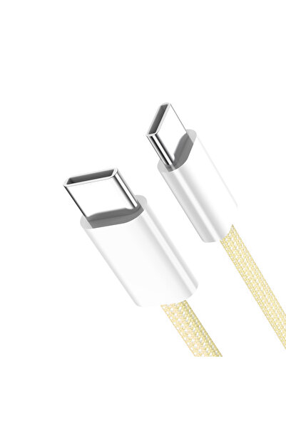 Choice كابل PD 60 واط من النوع C إلى النوع C بطول 2 متر باللون الأصفر لأجهزة ...