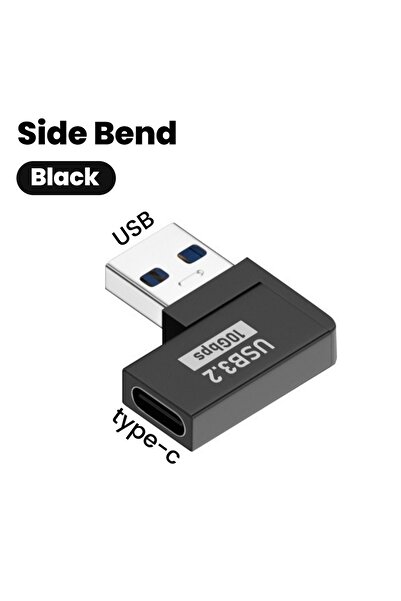 Choice Side Bend-C USB3.2 OTG Adapter 90 degree Elbow USB Male to USB/Type C Female Converter 10Gbps High S