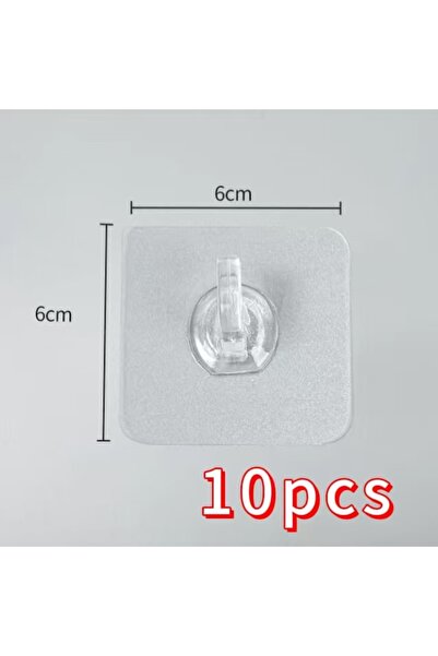 Choice style01-10pcs 5-50Pcs Self-adhesive Hooks Transparent Door Wall Hook Child Heavy Load Rack Kitchen B