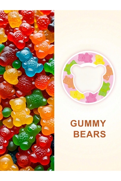 Choice دببة جيلاتينية، حلقات بنكهة الفواكه متعددة النكهات، مناسبة لأكواب الما...