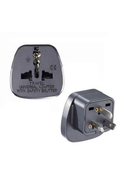 Choice محول قابس عالمي أسود من النوع الأول بثلاثة دبابيس CE أمريكا أوروبي Kr ...