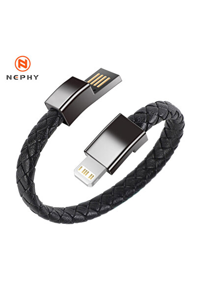 Choice كابل شحن USB صغير الحجم من الجلد المحمول للاستخدام الخارجي بطول 22.5 س...