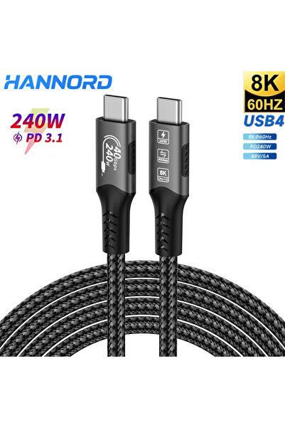 Choice كابل تمديد Hannord USB 4 بطول 0.5 متر من M إلى M بسرعة 40 جيجابت في ال...