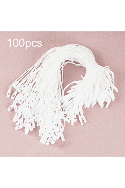 Choice 100pcs white 100pcs Polyester Tag Rope Clothing Hanging Ropes Bullet H...