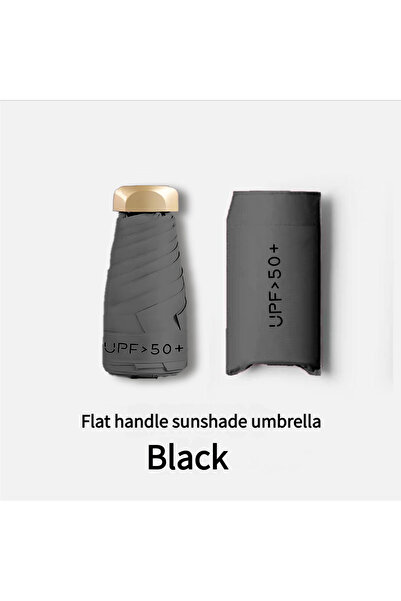 Choice IRON 6K Black 55% Off Mini Sun Umbrella Small Pocket Rain Umbrella Vinyl Folding UV Ultraviolet Prot
