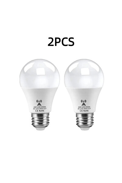 Choice 2 قطعة من المصابيح 2 قطعة/العبوة مصابيح LED ذكية E27 6500K مزودة بمستش...