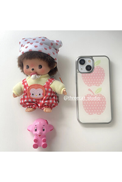 Choice جراب حصري لهاتف iPhone 17 Pro بتصميم كوري أنيق مستوحى من الطراز القديم، بلون وردي فاتح ونقاط مموجة، مناسب لهاتف iPhone 17 Air