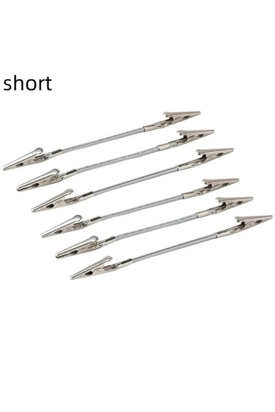 choice2 مشبك معدني قصير 6 قطع (3/6 قطع)، مشبك معدني مزدوج الرأس، مشبك لفافة ط...