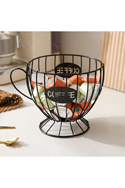 Choice3 black 1pc Stylish Home Decor Shelf For Coffee Capsules, Snacks, And C...
