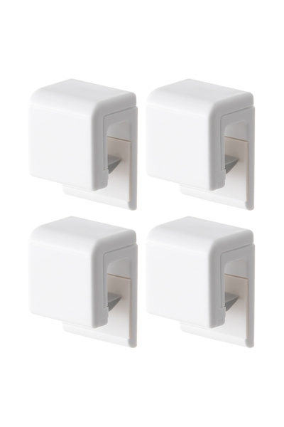 Choice حامل معجون أسنان مثبت على الحائط مكون من 4 قطع بدون حفر، منظم حمام، رف دش معلق لفرشاة الأسنان