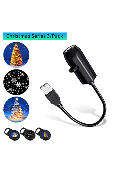 Choice مصباح ليلي LED لعرض أفلام عيد الميلاد والهالوين على شكل قرع ومصباح حائ...