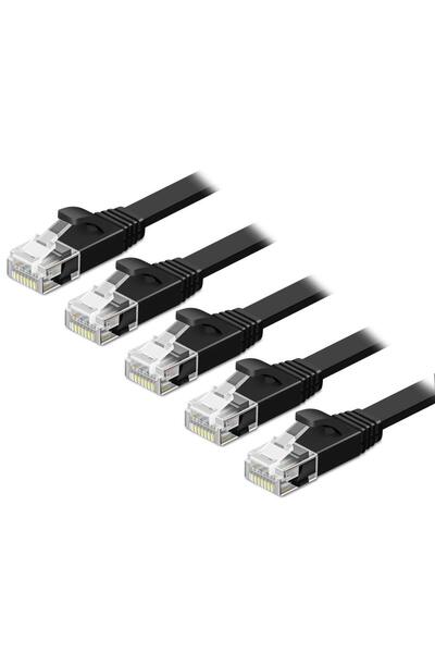 choice2 كابل إيثرنت Cat6 من CYANMI، عبوة من 5 قطع، بطول 1.65 قدم، كابل شبكة إ...