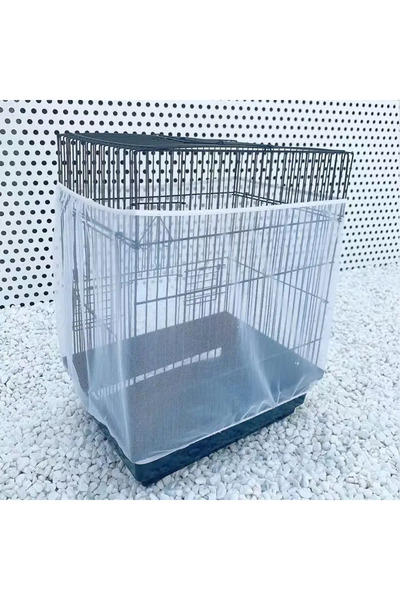 Choice4 120cm WHITE Universal Elastic Bird Cage Cover Transparent Mesh Net An...