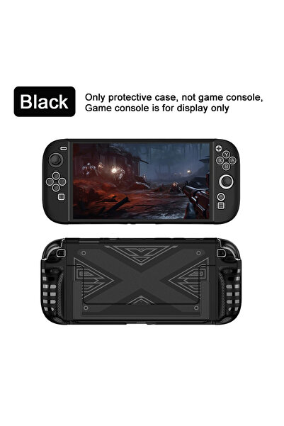 Choice جراب أسود من مادة TPU+PC لحماية اليد ومضاد للسقوط ومضاد للانزلاق ومضاد للحماية الكاملة لجهاز الألعاب المحمول