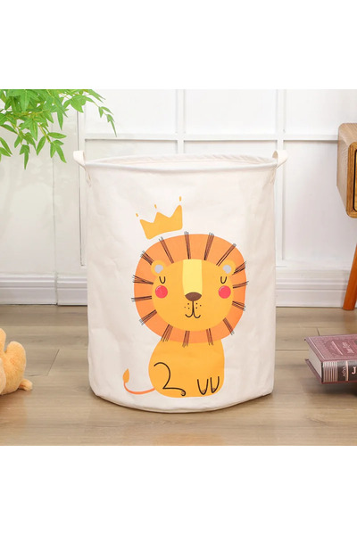 Choice سلة تنظيم ألعاب الغسيل للحيوانات من شيزي، سلة كبيرة من القماش الكرتوني...