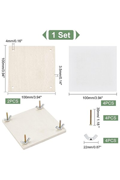 Choice AECH06-08208 طقم ضغط الزهور الخشبية 4 × 4 بوصة مجموعة حفظ النباتات وال...