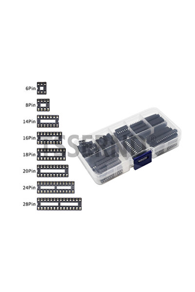 Choice 66PCS/Set DIP IC Sockets Adaptor Solder Type Kit 6,8,14,16,18,20,24,28 pins Integrated circuit IC...