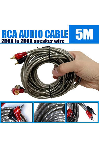 Choice 5m 5m Automotive Pure Copper Audio Cable Car Audio System Modification Subwoofer Amplifier 2 Rca To