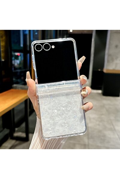 Choice جراب فاخر مقاوم للصدمات بتصميم ليزري أنيق، متوافق مع هواتف Galaxy Z Fl...