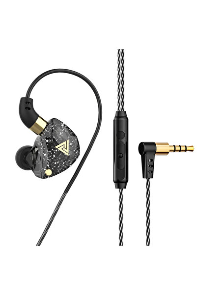 Vikefon سماعات أذن بأسلاك QKZ SK8 سوداء QKZ AK3 مزودة بميكروفون، سماعات مراقب...