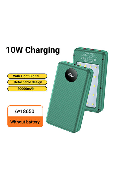 Choice1 صندوق بطارية كيبيدومي الأخضر 10 واط، 6 بطاريات 18650، مع حامل، وغطاء ...