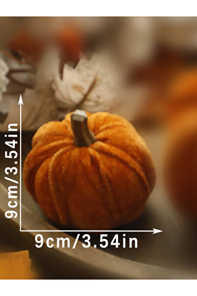 Choice TK419-BS3024 زينة اليقطين الاصطناعية المخملية، ديكور اليقطين البني لعي...