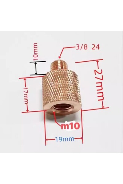 Choice ذهبي 3 8 إلى M10 قطعة واحدة M10 إلى 3/8 3/8 إلى M10 محول موصل لهوائي JPC