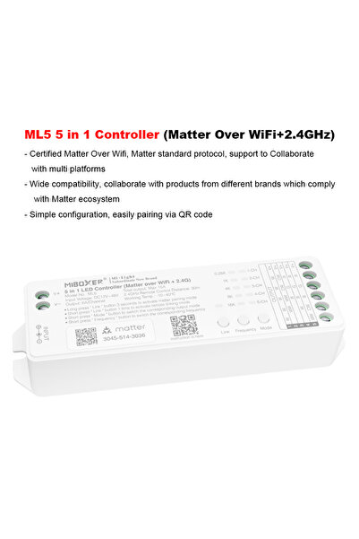 Choice ML5 Miboxer ML5 DC12-48V 5in1 Controller Matter Over WiFi+2.4GHz Tuya ...