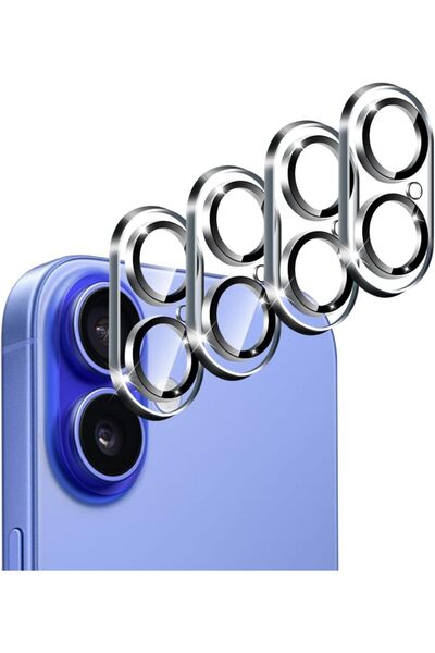 Choice For iPhone 16 Clear 4Pcs Camera Lens Screen Protector Cover For iPhone 16 Pro Max 16 Plus iPhone 16