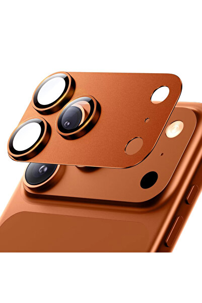 Choice For iPhone 17ProMax Orange NNBILI For Phone 17 Pro Max Camera Lens Protector Strong Adsorption Metal