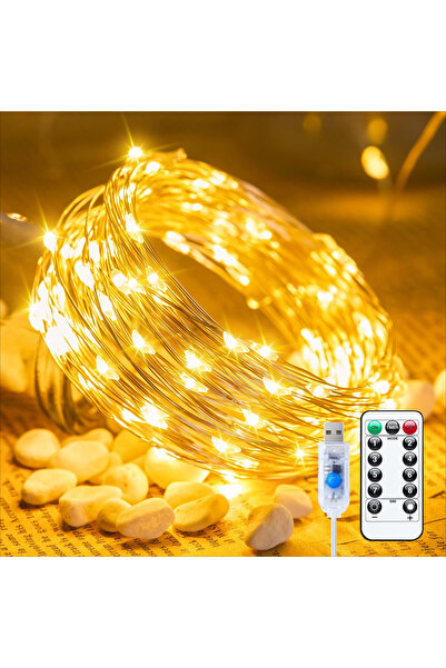 Choice سلسلة أضواء LED دافئة بطول 2 متر إلى 30 متر مزودة بمنفذ USB من 10 إلى 100 مصباح LED، سلك نحاسي فضي، إضاءة جارلاند مقاومة للماء