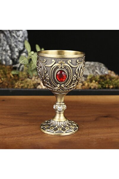 Choice7 كأس مشروبات برونزي رقيق، كأس نبيذ معدني عتيق مرصع بالماس، كأس ويسكي ع...