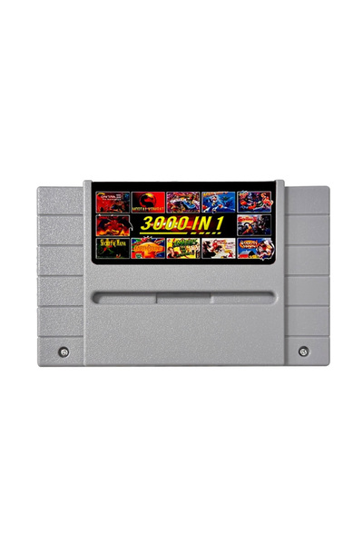 Choice بطاقة ألعاب SNES 3000 في 1 رمادية اللون مع بطاقة TF سعة 8 جيجابايت وخر...