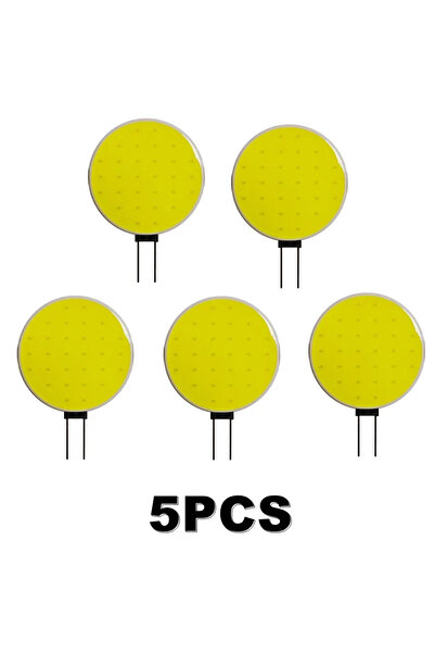 Choice 7 وات - 30 ليد أبيض بارد - 5 قطع 5 قطع تيار مستمر 12 فولت G4 رقاقة ليد لمبة COB 5 وات 7 وات ليد ليد مصفوفة ضوء أبيض بارد وا