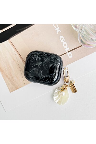 Choice غطاء سماعة أذن بنمط صدفي أسود لأجهزة AirPods Pro 1، حافظة ANC من الجيل...